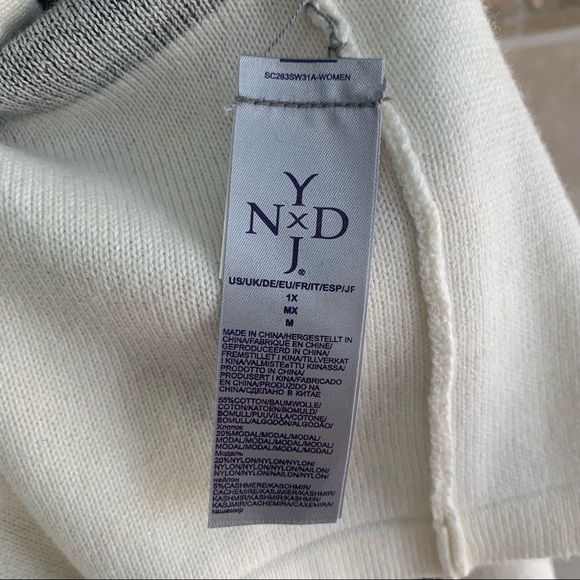 NYDJ Heather Black Sweater Poncho NWT Plus - Picture 6 of 7